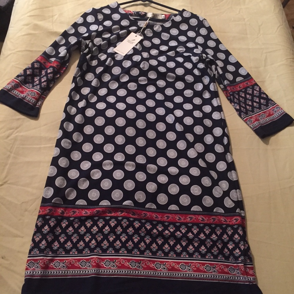 Julia 1x cute beach dress black/white Polk a dots